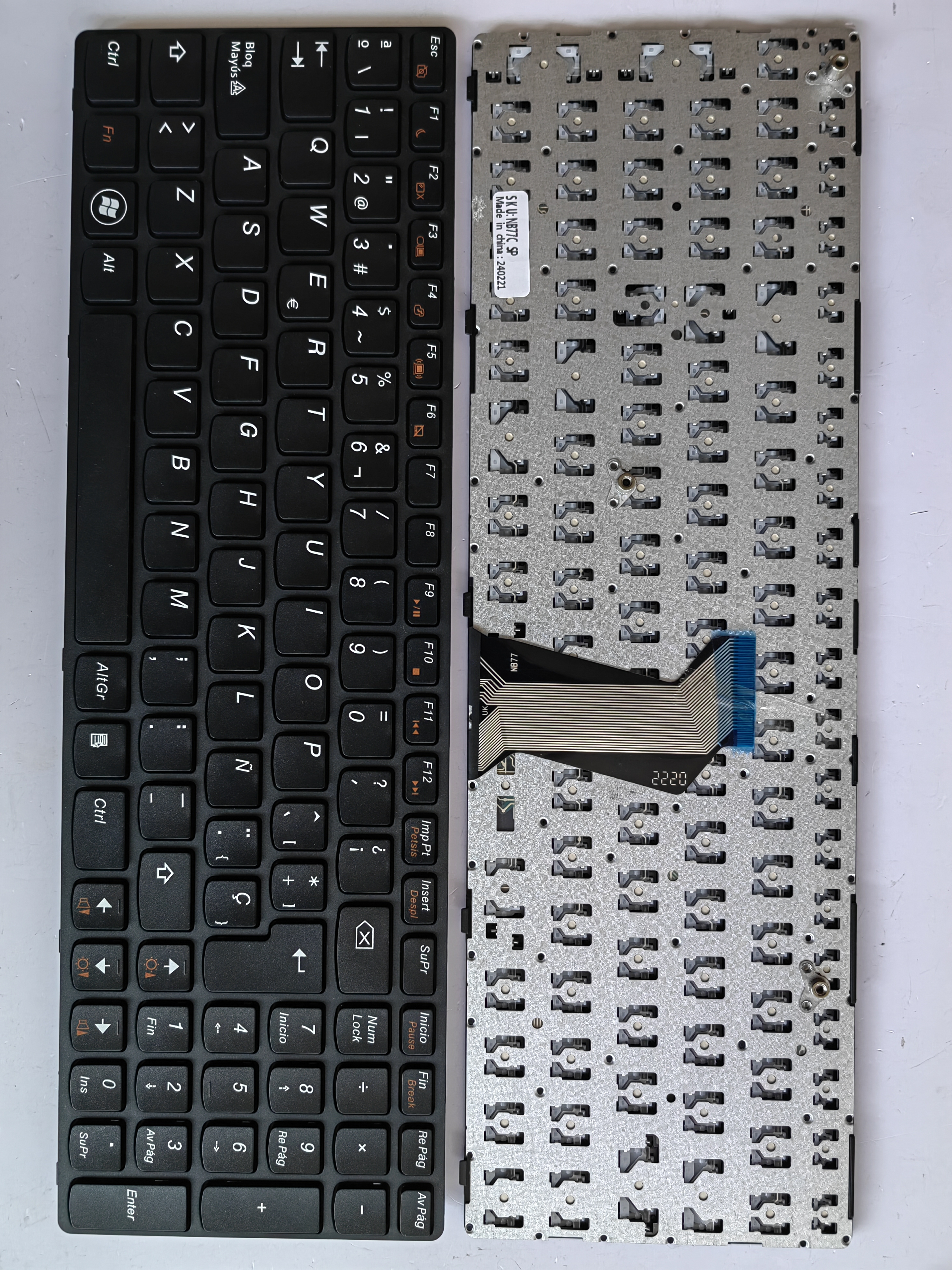 Picture of New Replacement Laptop Keyboard For LENOVO V570/B570 BLACK FRAME BLACK (OEM) SP Layout
